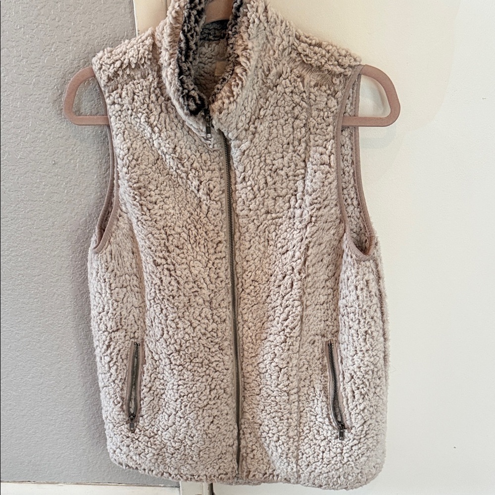 Thread & Supply Beige Sherpa Vest